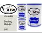 Preview: Hyundai, Sterling Metallic, TW: 500ml Lackdose + 500ml Klarlack + 250ml Härter - Set, von ATW Autoteile West.
